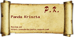 Panda Kriszta névjegykártya